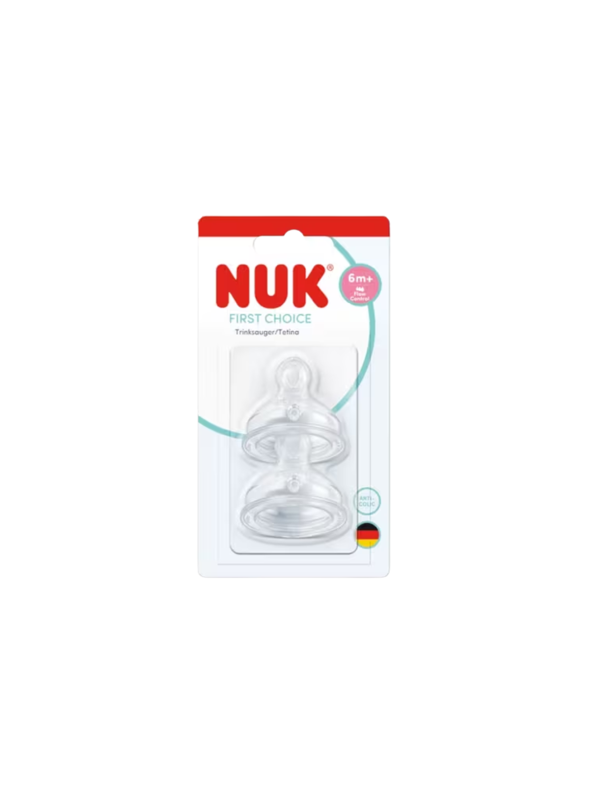 Nuk tetina silicona boca ancha 6-18 m l