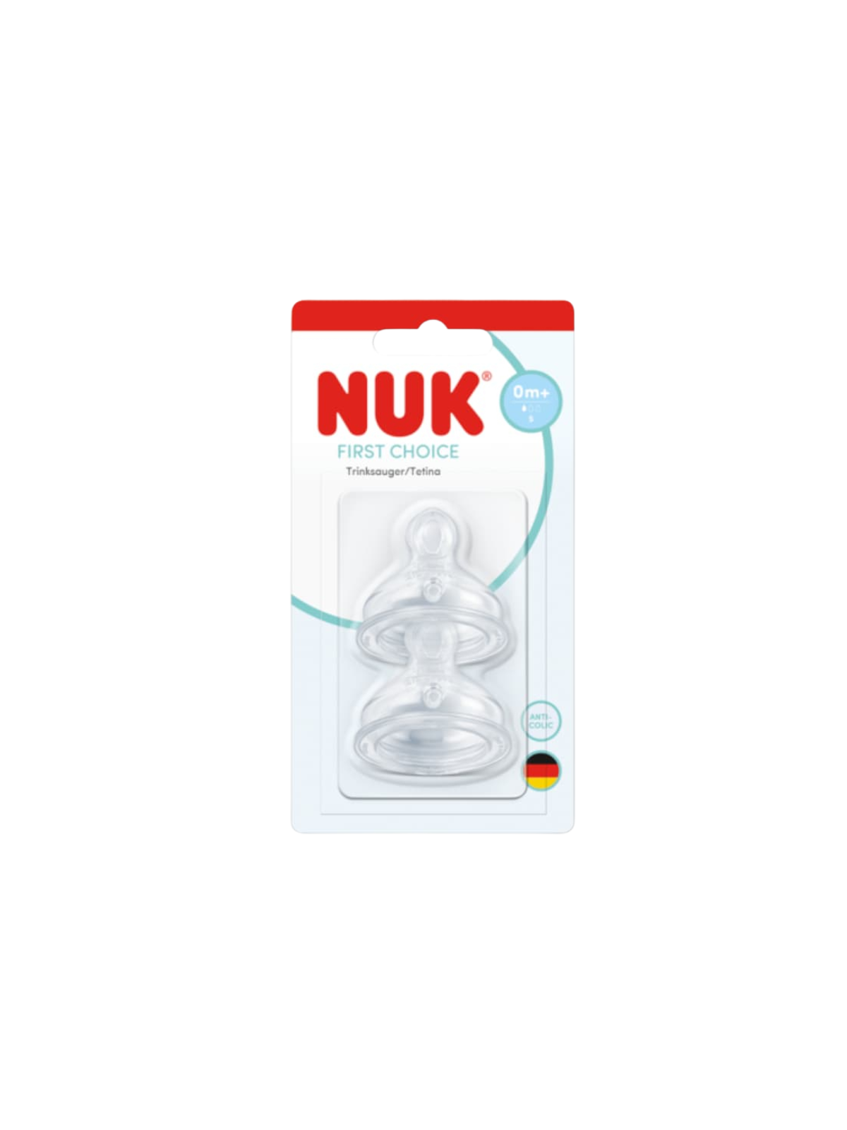 Nuk tetina first choice 0m+ flujo S 2uds