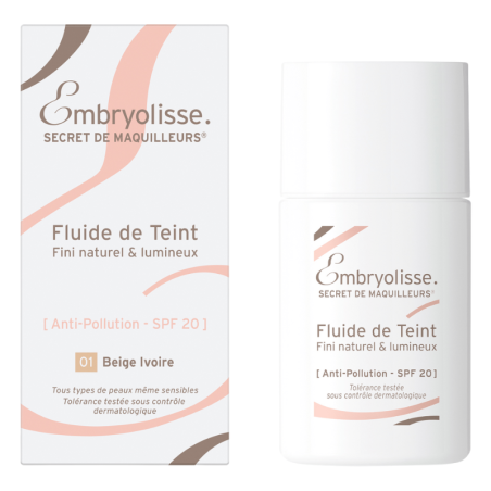 Embryolisse maquillaje fluido Beige Ivory 01 SPF 20 30 ml