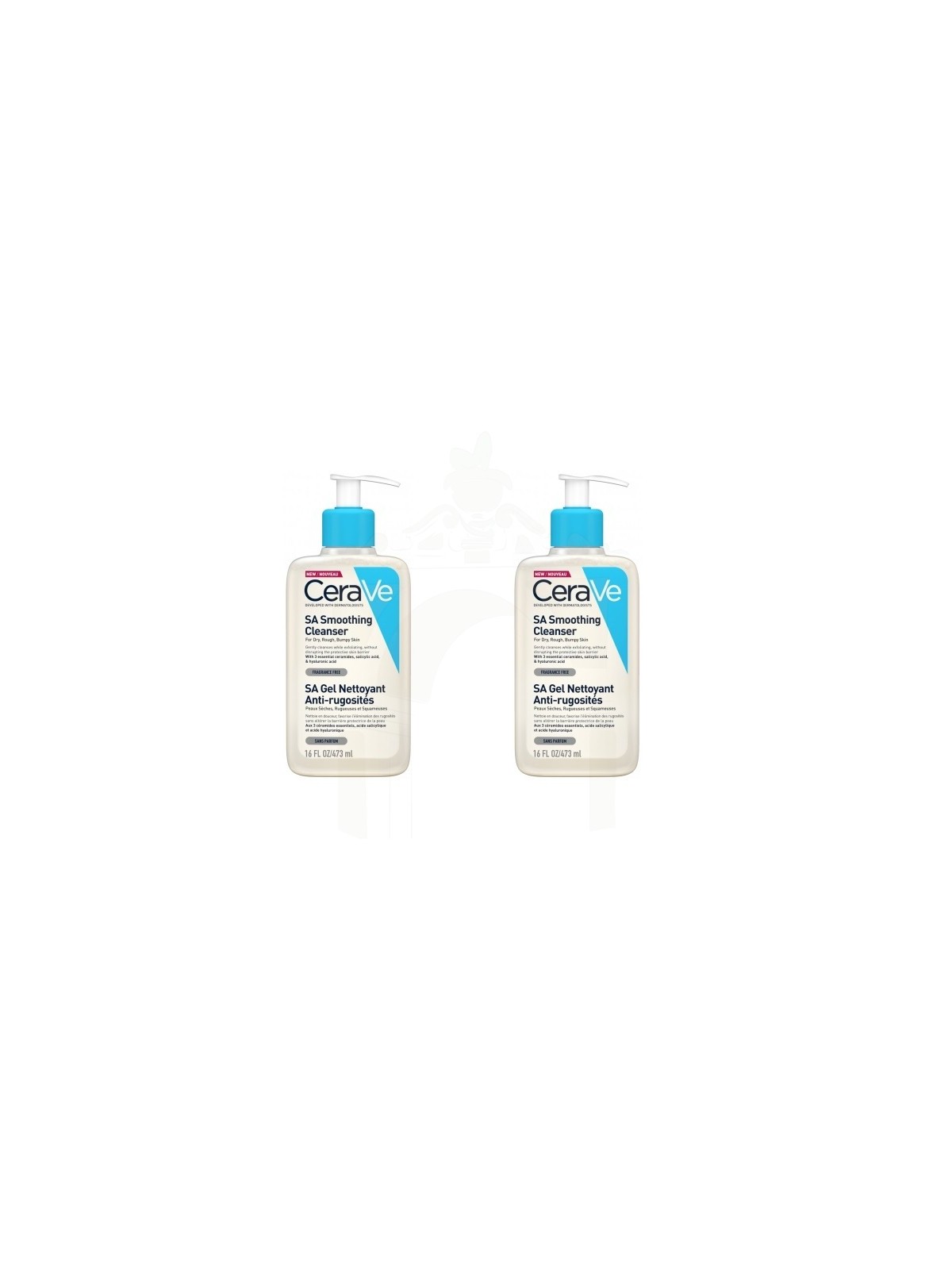 Cerave limpiador anti-rugosidades 2 X 473 ml 25% en 2º unidad