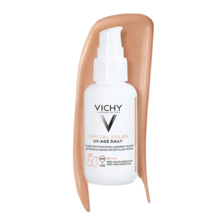 Vichy Capital Soleil Water Fluid Age SPF 50 con Color 40 ml