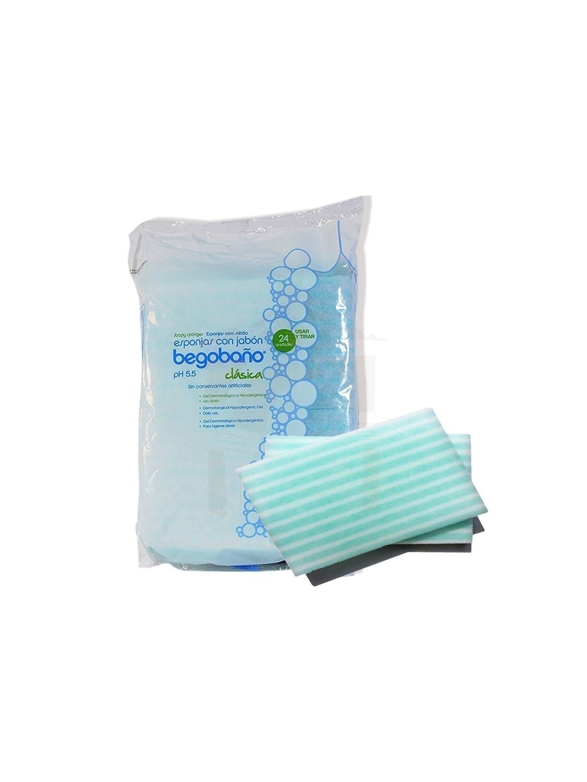 Esponja con jabon begobaño 24 u