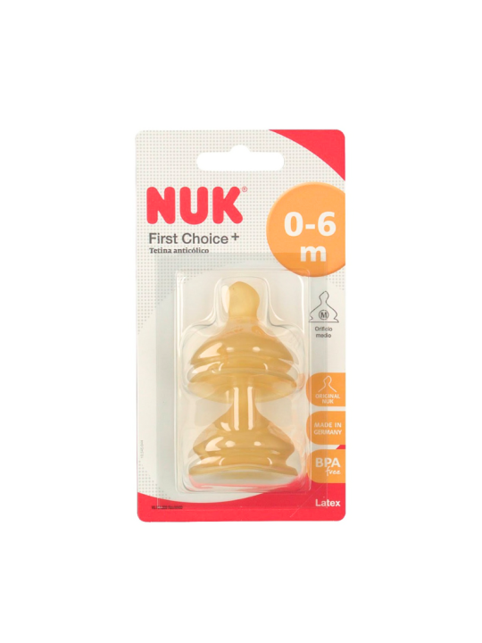 Nuk tetina boca ancha latex 0-6 m