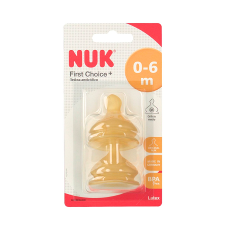 Nuk tetina boca ancha latex 0-6 m
