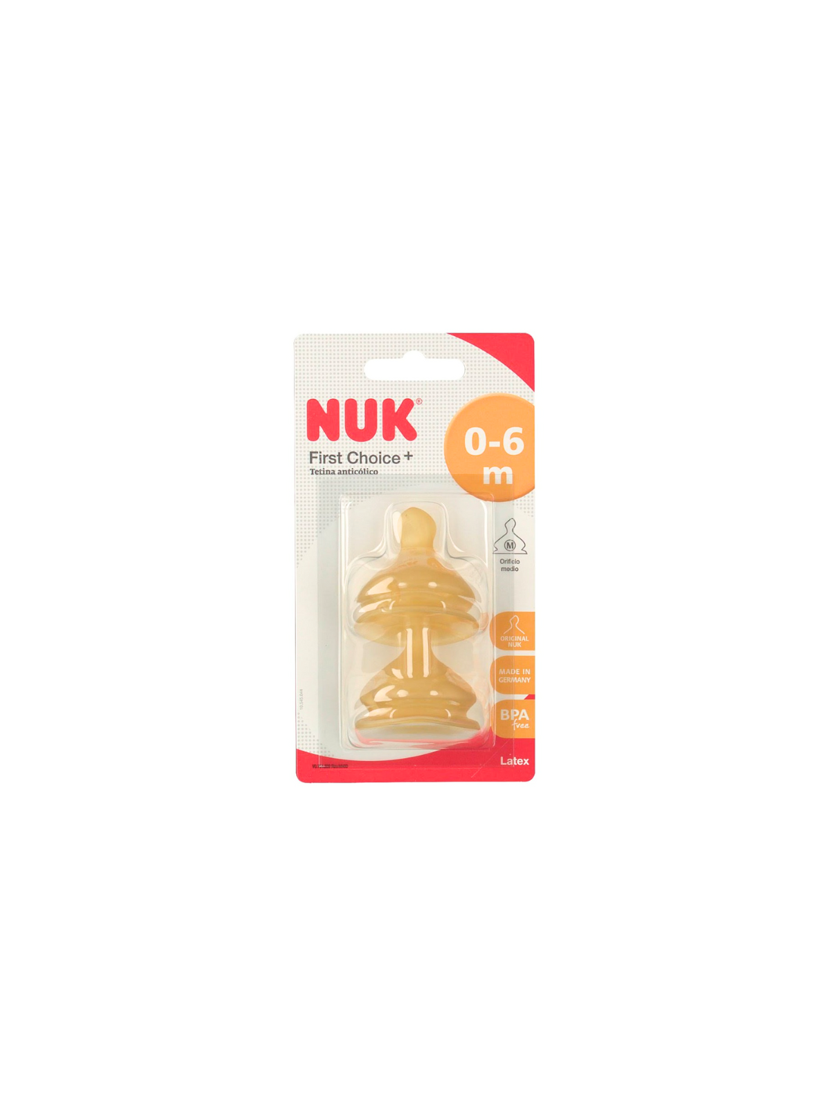 Nuk tetina boca ancha latex 0-6 m