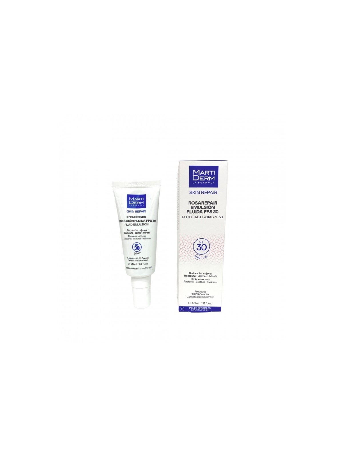 Martiderm rosarepair emulsión fluida spf30