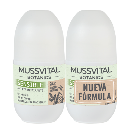 Mussvital botanics duplo desodorante roll-on sensible 75 ml 2ª unidad 50%