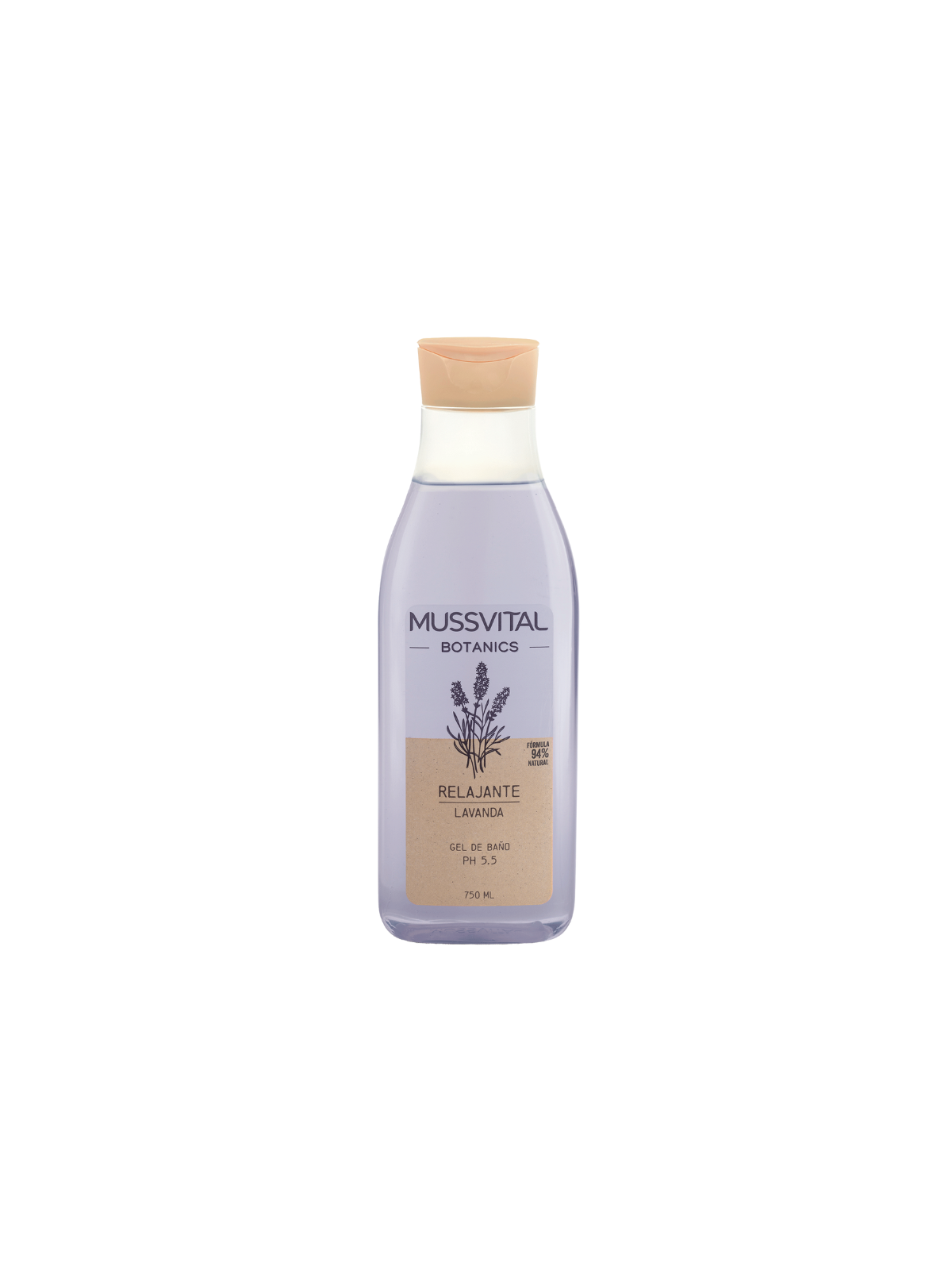 Mussvital essentials botanics gel de baño lavanda 1 envase 750 ml
