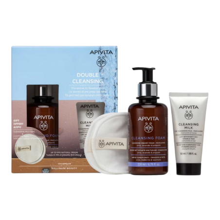 Apivita espuma limpiadora 200 ml + leche limpiadora 50 ml