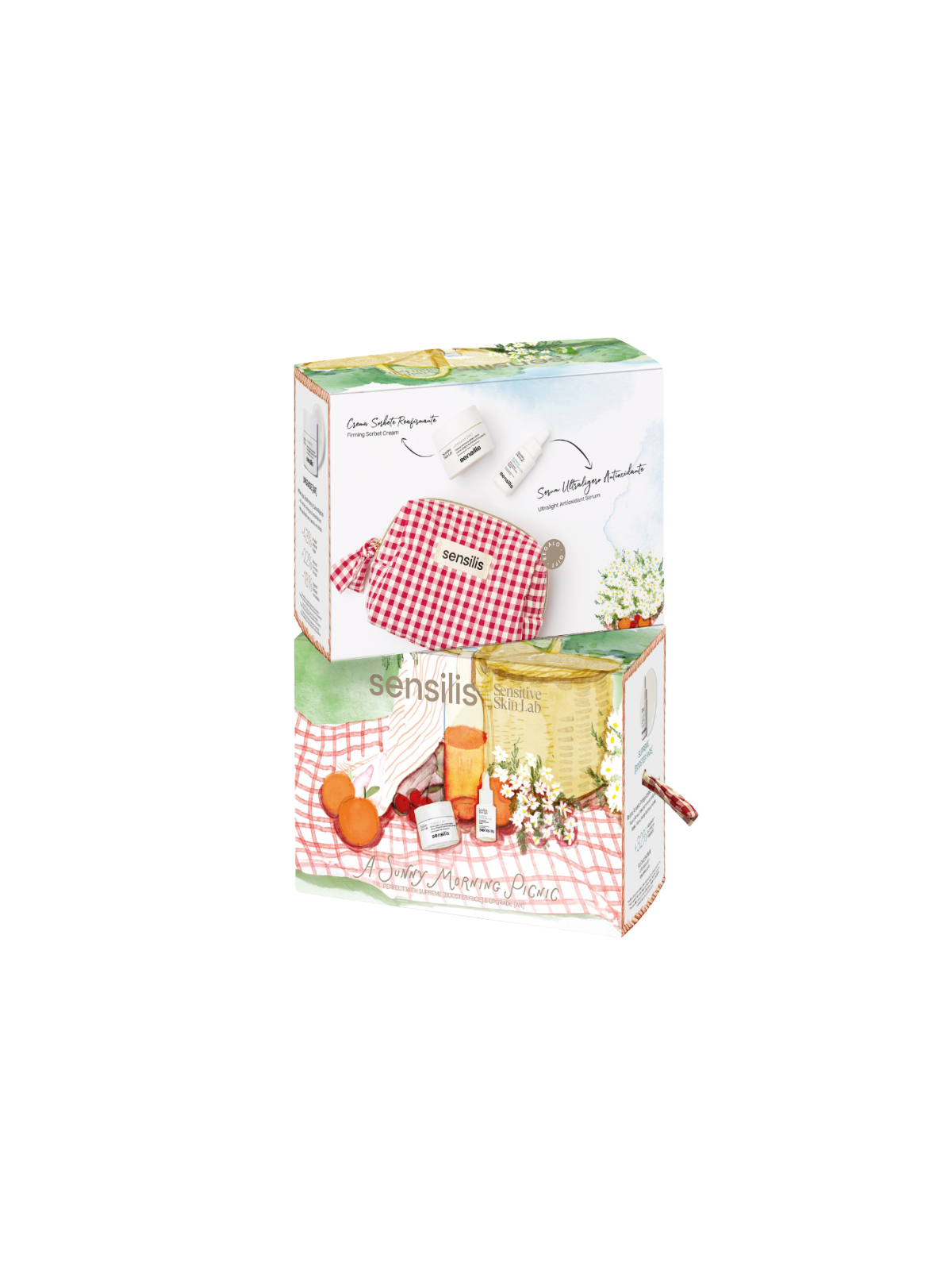 Sensilis Pack a sunny morning picnic crema Upgrade AR + serum supreme booster fece