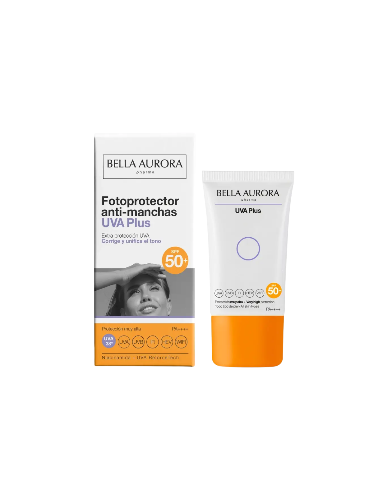 Bella aurora uva plus protect fotoprotector anti-manchas spf 50+  50 ml
