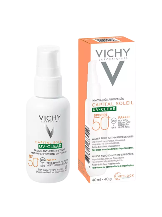 Vichy Capital Soleil UV Clear Water Fluido SPF 50 40 ml