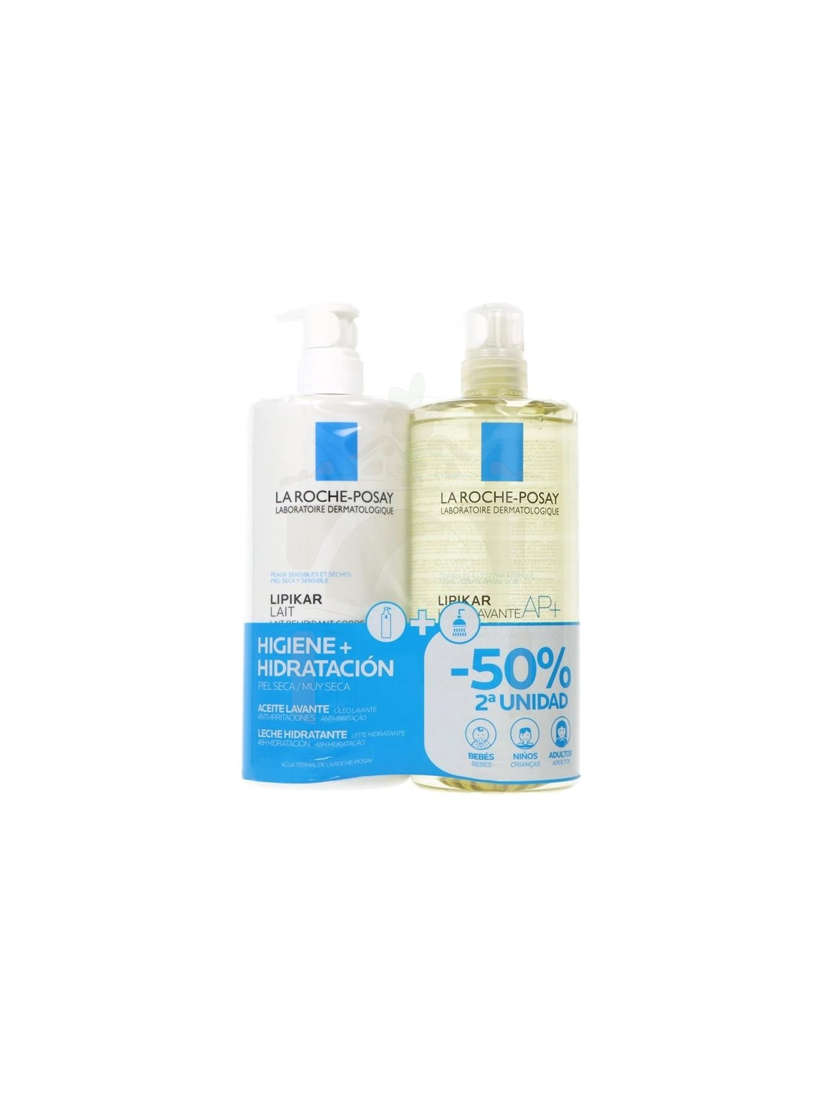 La Roche Posay Lipikar Leche 750 ml + Lipikar Aceite 750 ml
