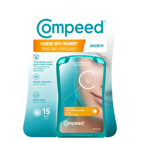 Compeed parche anti-granos discreto triple acción 15 unidades