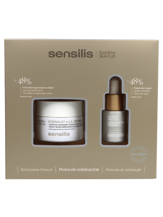 Sensilis protocolo retinización (eternalist age retinol + origin pro egf-5 sérum)