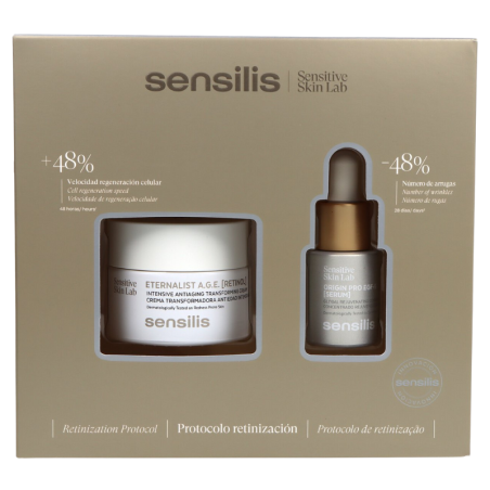 Sensilis protocolo retinización (eternalist age retinol + origin pro egf-5 sérum)