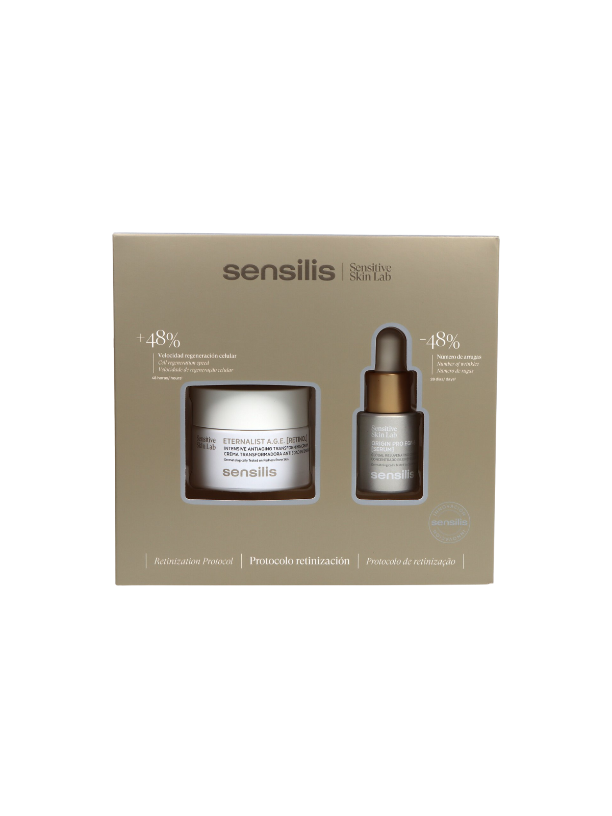 Sensilis protocolo retinización (eternalist age retinol + origin pro egf-5 sérum)