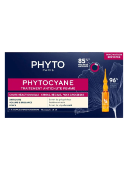 Phyto Phytocyane mujer Ampollas Cuidado Anticaída 12 Ampollas