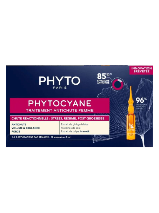Phyto Phytocyane mujer Ampollas Cuidado Anticaída 12 Ampollas