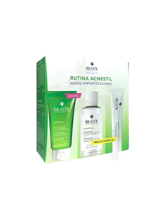 Rilastil Pack Acnestil Gel limpiador, Acnestil Micropeeling y Acnestil Attiva