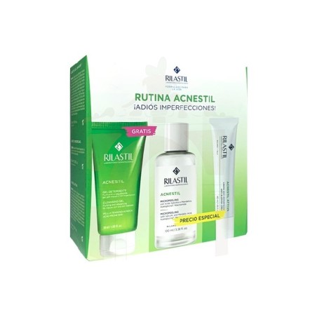 Rilastil Pack Acnestil Gel limpiador, Acnestil Micropeeling y Acnestil Attiva