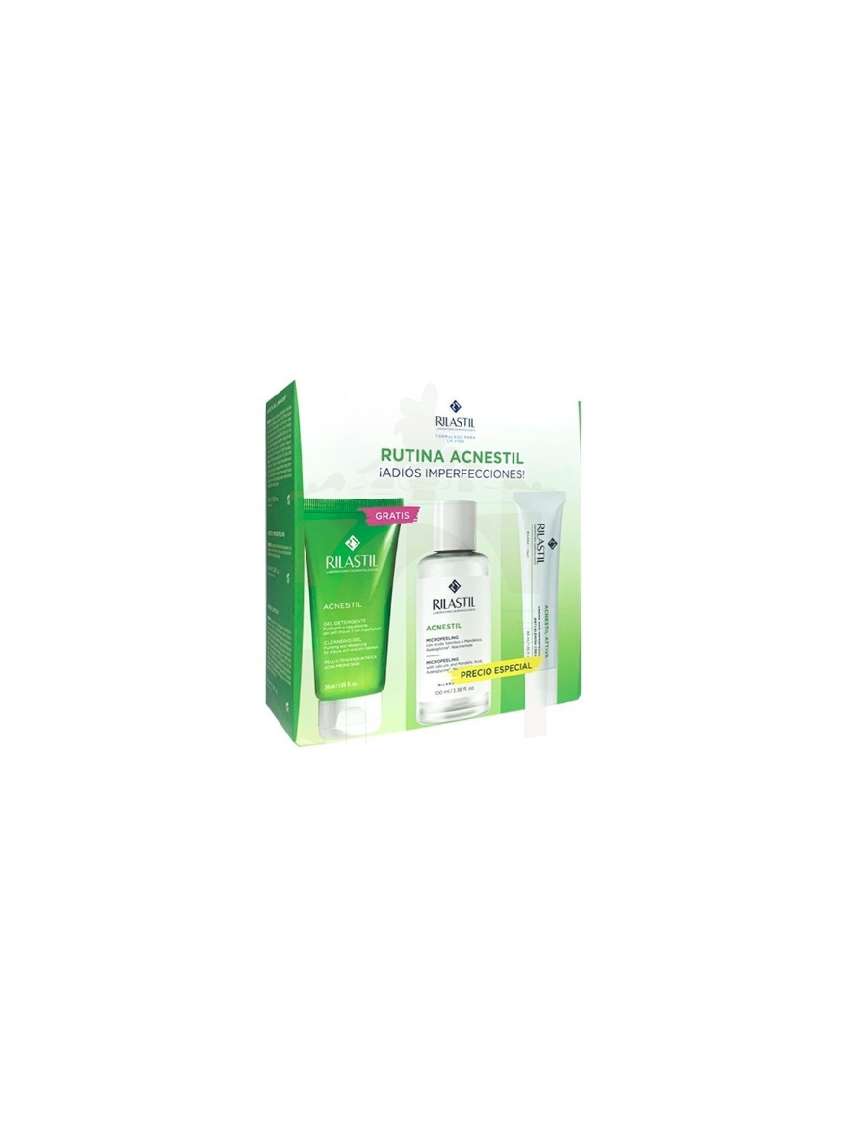 Rilastil Pack Acnestil Gel limpiador, Acnestil Micropeeling y Acnestil Attiva