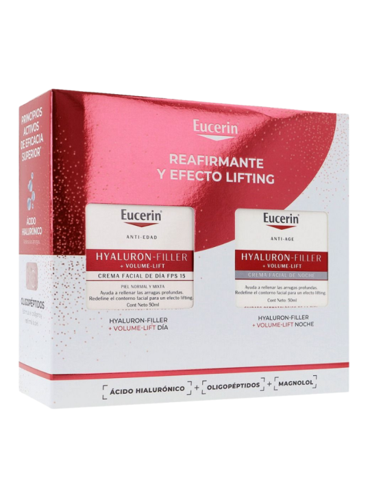 Eucerin Pack Hyaluron Filler Volume Lift SPF 15 Piel mixta y seca y Hyaluron Filler Volume Lift Noche