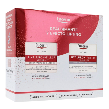Eucerin Pack Hyaluron Filler Volume Lift SPF 15 Piel mixta y seca y Hyaluron Filler Volume Lift Noche