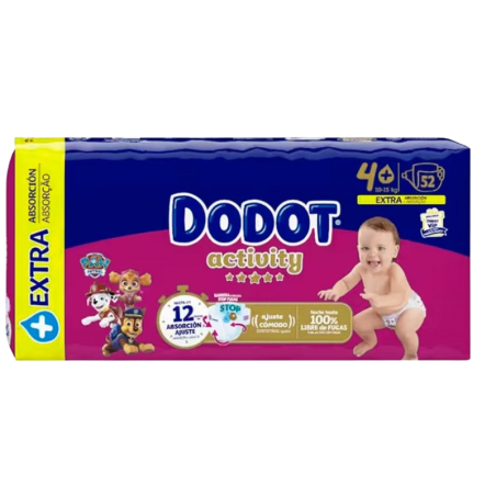 Dodot activity Talla 4+ 10-15 kg 52 uds