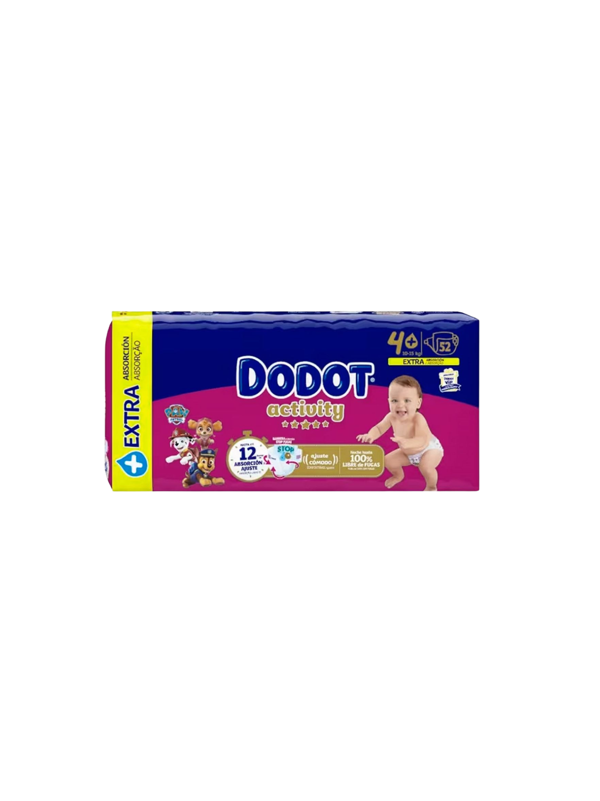 Dodot activity Talla 4+ 10-15 kg 52 uds