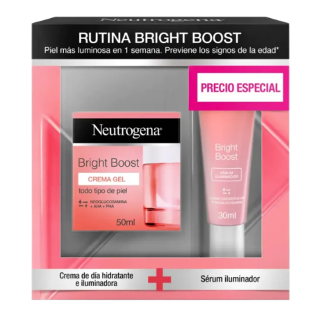 Neutrogena pack bright boost gel crema + sérum iluminador
