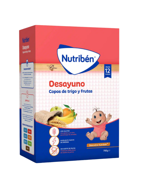 Nutriben desayuno copos de trigo con frutas 750 gr