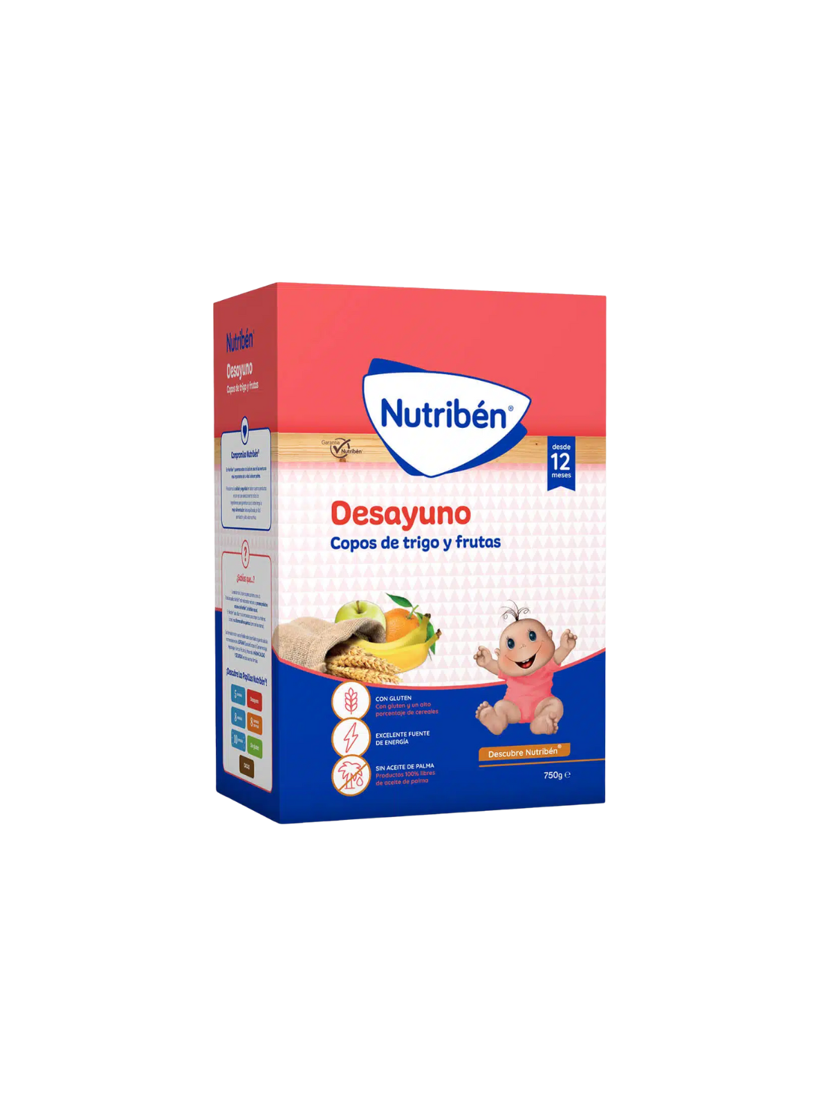 Nutriben desayuno copos de trigo con frutas 750 gr