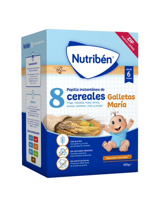Nutribén 8 cereales Galletas María 600 gr