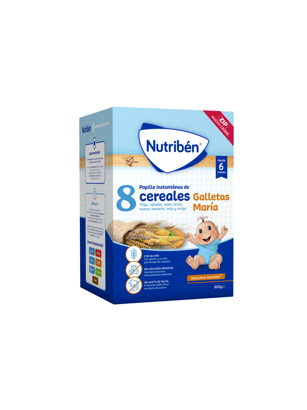 Nutribén 8 cereales Galletas María 600 gr