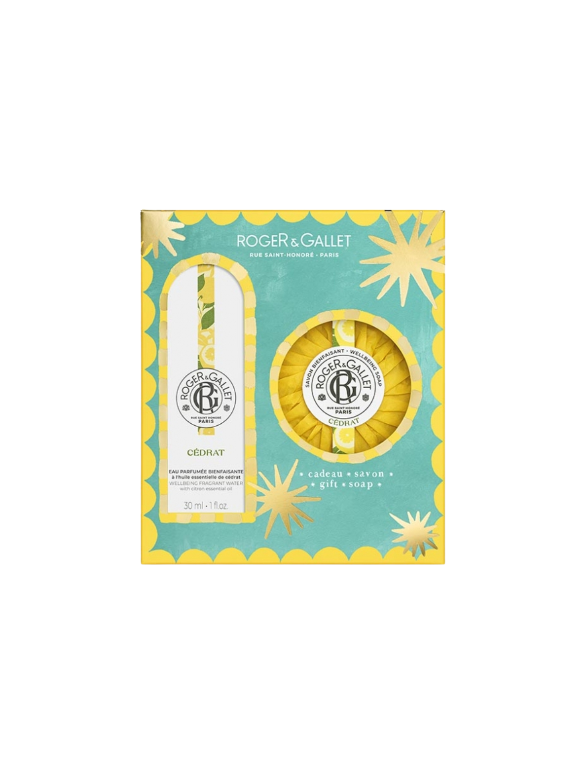 Roger & Gallet pack Agua Perfumada Cédrat 30 ml + jabón regalo