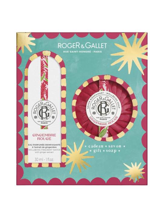 Roger & Gallet pack Agua Perfumada Jengibre Rojo 30 ml + jabón regalo
