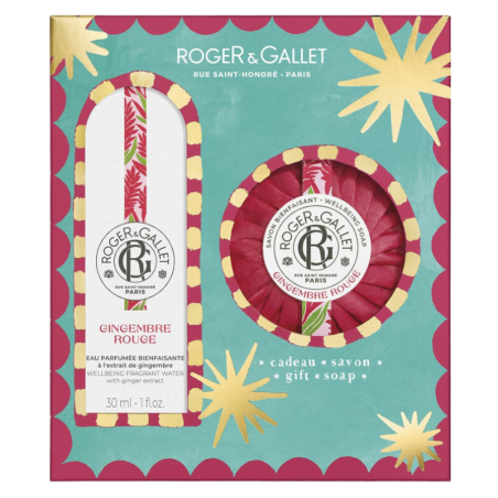 Roger & Gallet pack Agua Perfumada Jengibre Rojo 30 ml + jabón regalo