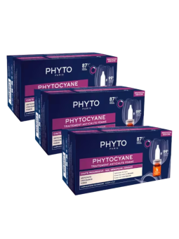 Phyto Pack Triplo Phytocyane Anticaída Mujer 20 ampollas