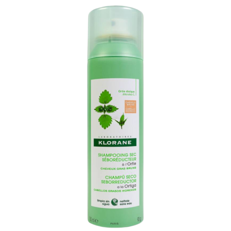 Klorane champu seco al extracto de ortiga cabello castaño o moreno 1 envase 150 ml