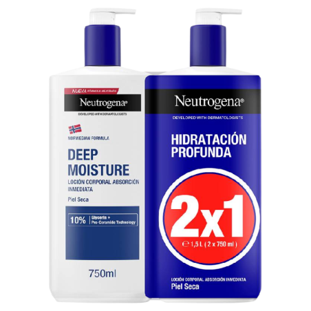 NEUTROGENA FORMULA NORUEGA HIDRATACION PROFUNDA LOCION CORPORAL RAPIDA ABSORCION PIEL SECA 2 ENVASES
