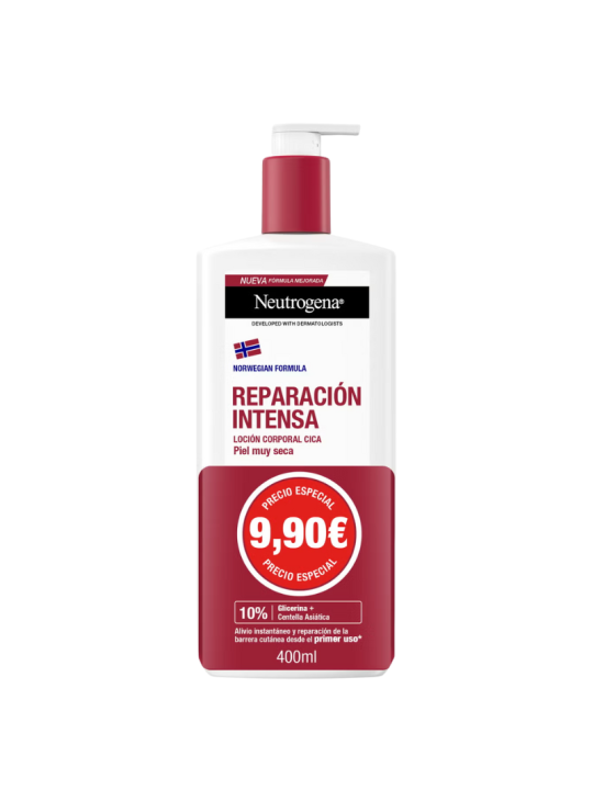 Neutrogena reparación intensa loción corporal cica piel muy seca 400ml