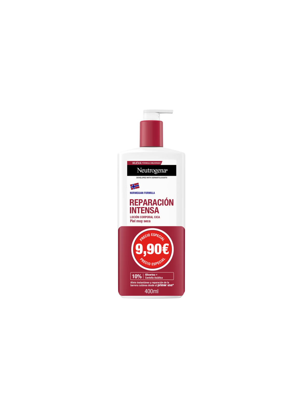 Neutrogena reparación intensa loción corporal cica piel muy seca 400ml