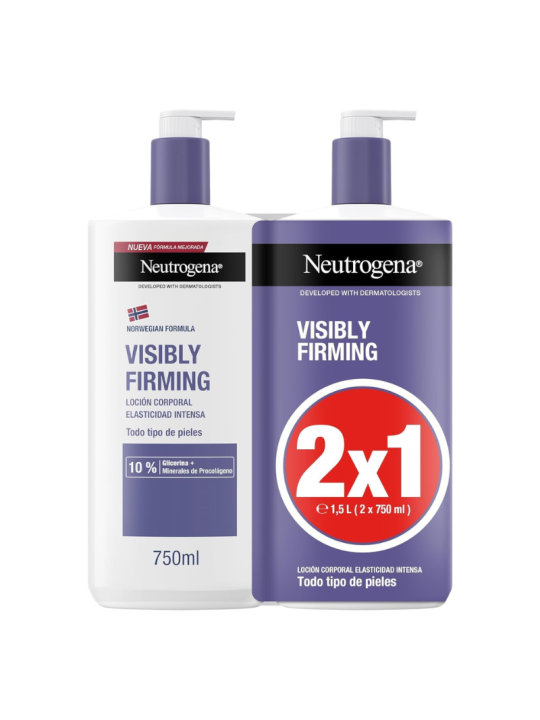 Neutrogena visibly firming loción corporal reafirmante 2 envases 750ml