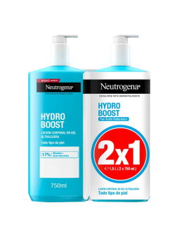 NEUTROGENA HYDRO BOOST LOCION CORPORAL HIDRATANTE GEL ULTRALIGERA 2 ENVASES 750 ML