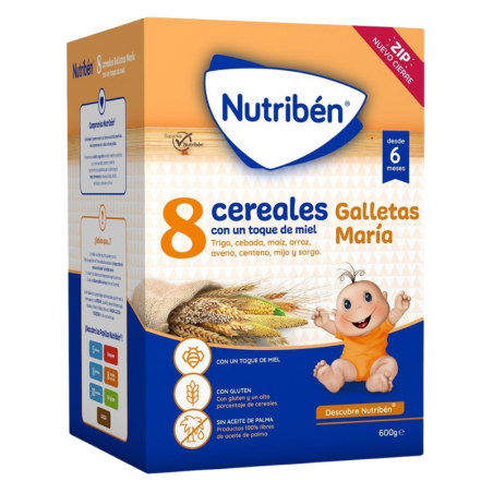 Nutriben 8 cereales con un toque de miel galletas 600 gr