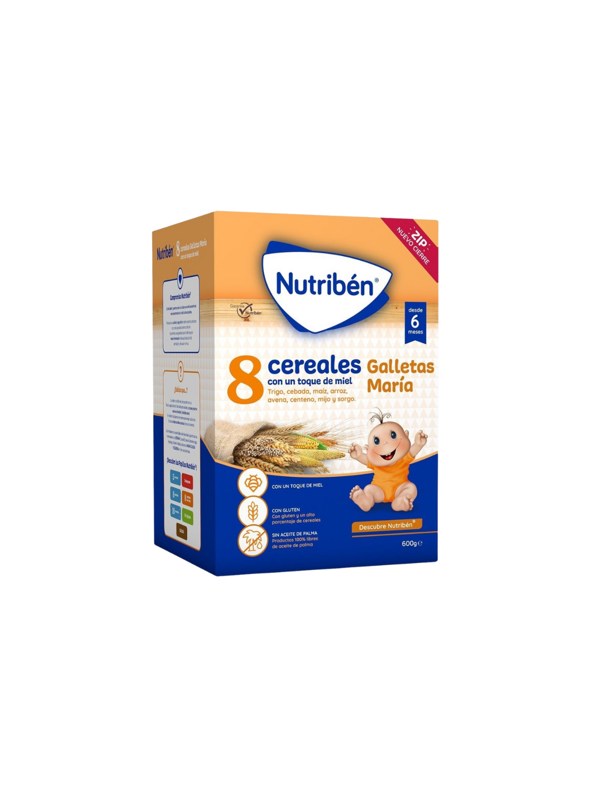 Nutriben 8 cereales con un toque de miel galletas 600 gr