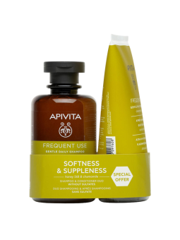 Apivita champu uso frecuente camomila & miel + acondicionador