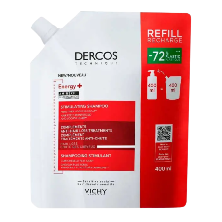 Vichy dercos champu refill estimulante 390 ml ecopack