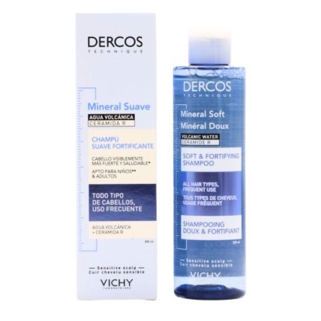 Vichy dercos technique mineral suave uso frecuente champú fortificante 1 envase 200ml
